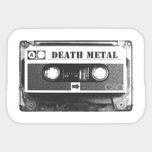 Death Metal - Death Metal Old Cassette Pencil Style Sticker